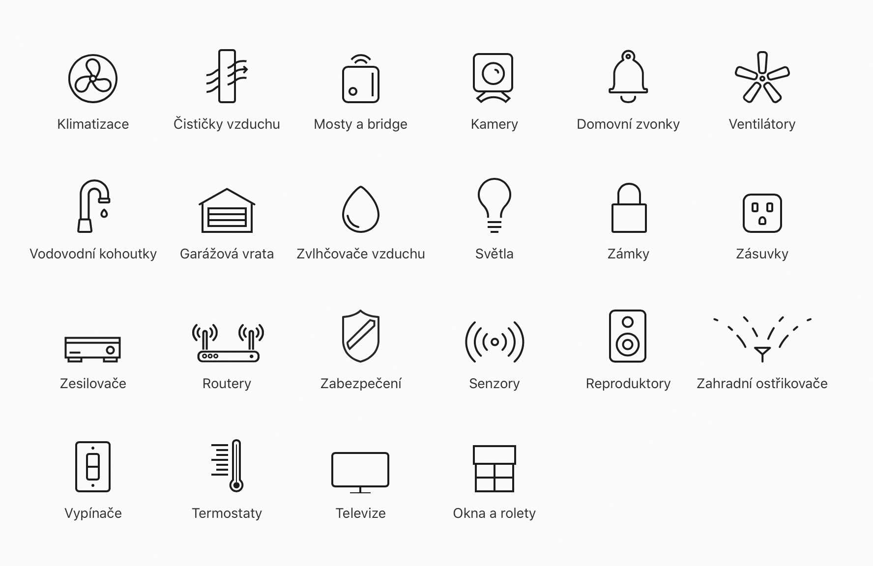 Seznam zařízení podporující Apple HomeKit