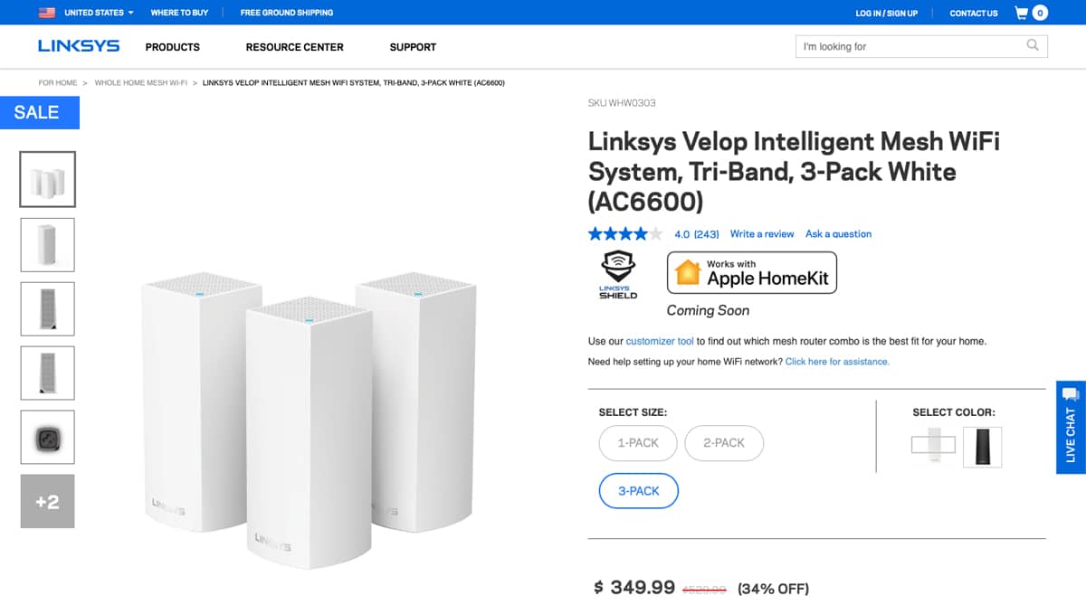 Linksys Velop - HomeKit